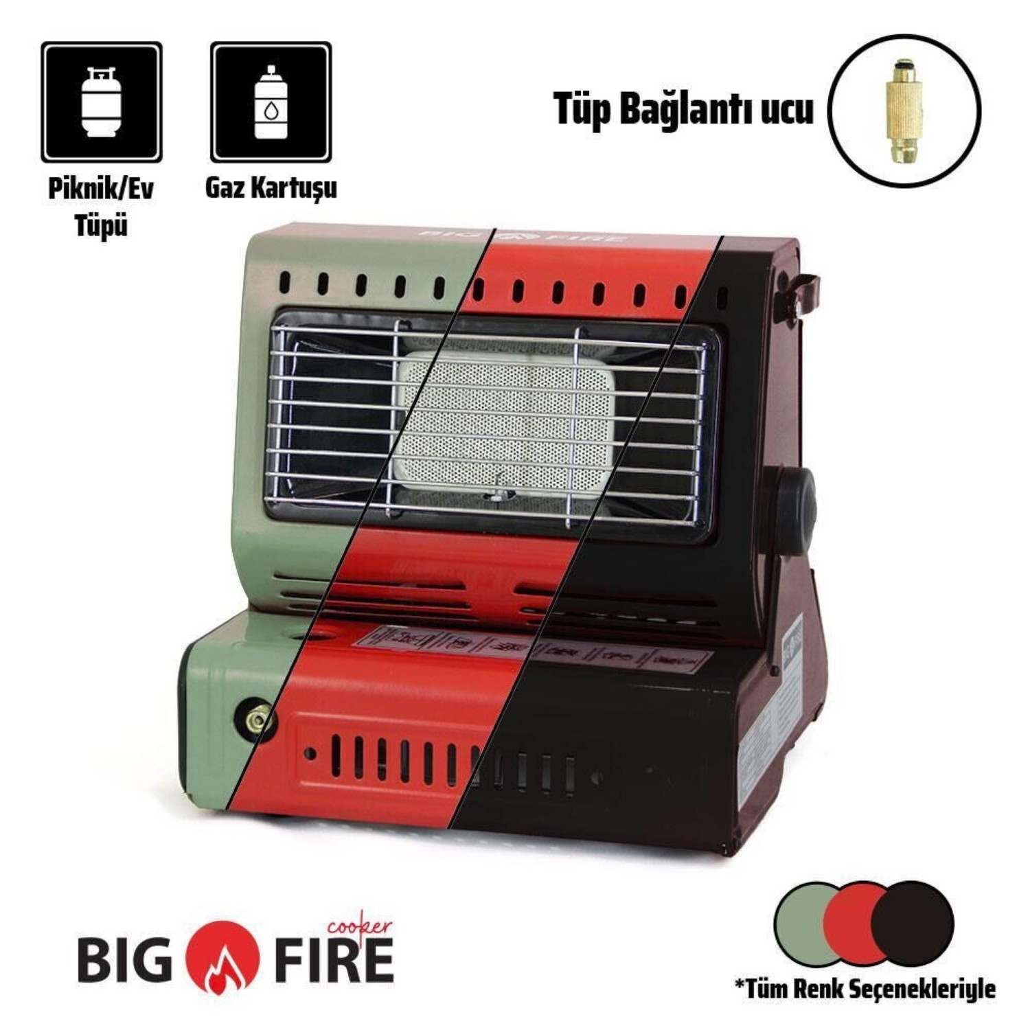 Portatif Kamp Sobası - Madfox Big Fire Maxi - Kırmızı - 547262